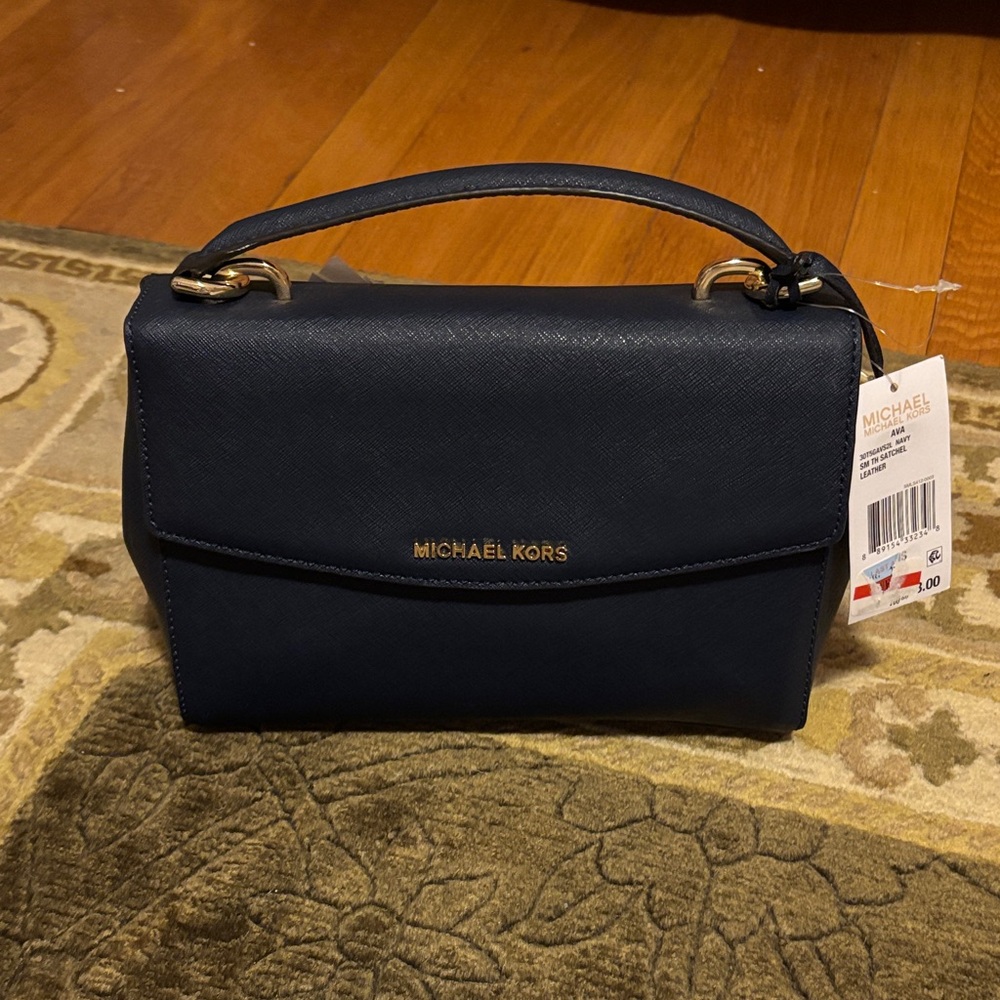 Michael Kors Navy Blue Satchel